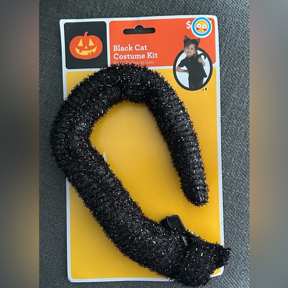Kids Black Kitty Cat Tail Costume NEW - Picture 1 of 3